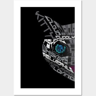 Psytrance Cat Robot Dark Techno Posters and Art